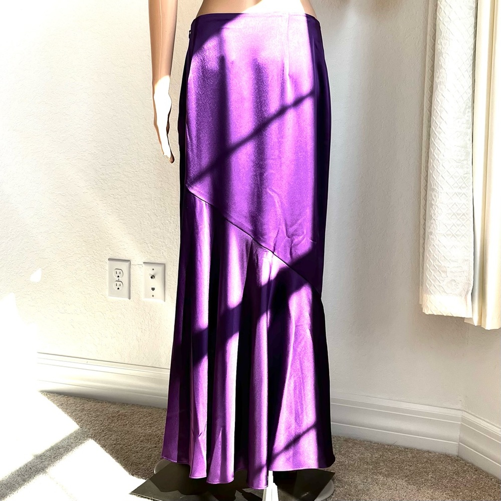 Polo Ralph Lauren Ruffle Satin Maxi Skirt - Picture 6 of 7